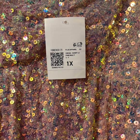 Plus Size Sequin Tiered Mini Dress - Picture 3 of 10